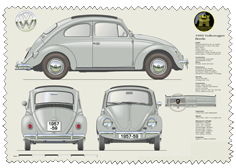 VW Beetle 1957-59 Glass Cleaning Cloth
